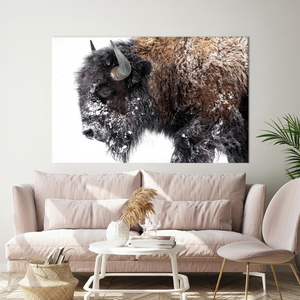 Winter Bison Canvas Print: Elegant American Animal Wall Art,<b>WRAPPED</b> CANVAS - Product Image 3