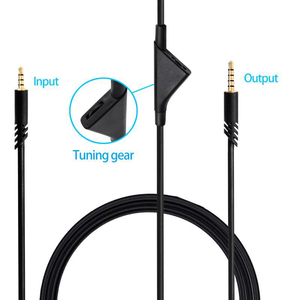 Cable de extensión de audio de 2M para <span class=keywords><strong>Astro</strong></span> A10 A40 <span class=keywords><strong>A30</strong></span>, auriculares para juegos, estéreo de PVC, incluye función de control de volumen para uso en computadora - Product Image 2