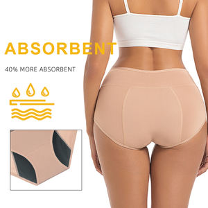 米国EUサイズ3層漏れ防止女性時代パンティー通気性ハイウエスト月経下着失禁ブリーフ - Product Image 3