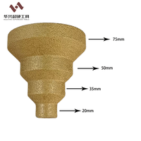 4 en 1, fraise conique multicouche diamantée brasée M14 de 20-35-50-75 mm, outil de dégrossissage pour utilisation humide et sèche, foret à chanfreiner en escalon