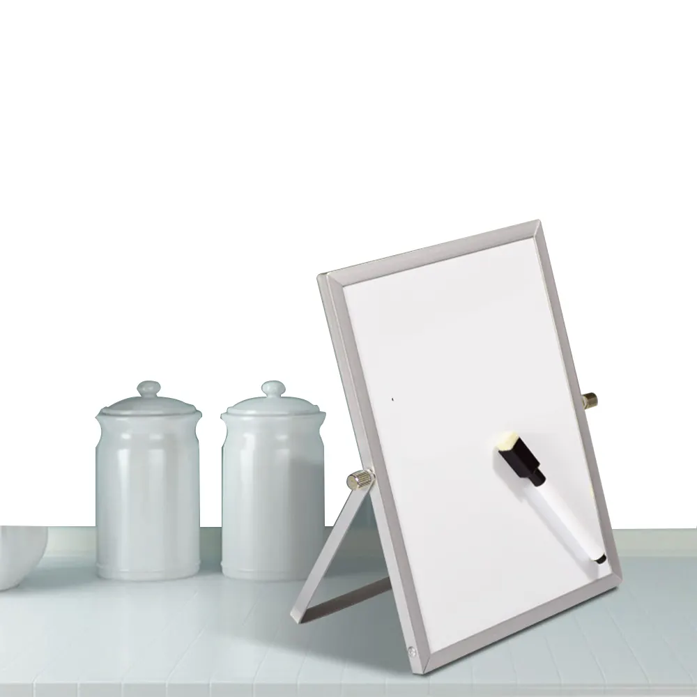 Magnetic Desktop Whiteboard w/ Stand - Small Easel Portable Desk Dry Erase Board, 7.5 X10.5 inch