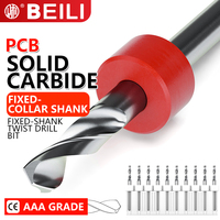 Foret hélicoïdal BEILI en carbure à queue fixe pour PCB, 0,2-3,0 mm, queue de 3,175 mm, pour le perçage de métaux et de PCB sur machine de gravure CNC