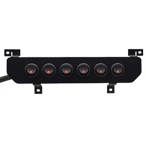 6 gang Rodada Botão ON-OFF Interruptor Múltipla JL caixa do painel de controle interruptor de Controle de Luz para Jeep Wrangler 2018-2023