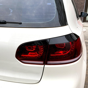 Volkswagen Golf 6 Rear Headlight Brow Sticker Piano Black Carbon Fiber Texture ABS Body Decal Exterior Modification - Product Image 2