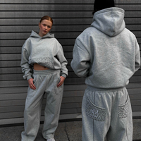 Ensemble de sweats à capuche léopard personnalisés pour hommes, vente en gros, 100 % coton, vierges, coupe oversize, haute qualité, 500 g/m², poids lourd pour hommes