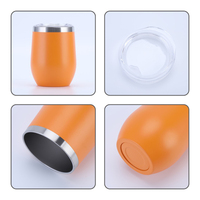 Gobelet à vin de 12 oz en acier inoxydable à double paroi isolée tasse à eau sous vide coquetier personnalisé thermique gobelet à vin de 12 oz