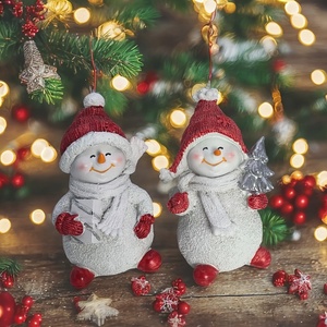 Christmas Snowman Resin Ornament a Perfect Choice for Home Decoration - Product Image 3