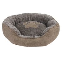 Maßgefertigtes Umweltfreundliches Luxuriöses Flauschiges Waschbares Plüsch-Hundebett mit Solidem Muster, Kartonverpackung, Ganzjährig Nutzbar, Polypropylen-Füllung