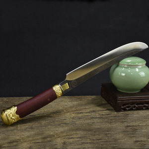 Couteau de cuisine étendu personnalisé en usine chinoise avec gaine en séquoia couteau à <span class=keywords><strong>saumon</strong></span> en acier inoxydable forgé couteau de cuisine - Product Image 5