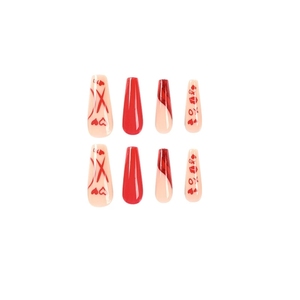 Prensa de <span class=keywords><strong>uñas</strong></span> Usable Long Love Lipstick Proveedor de <span class=keywords><strong>uñas</strong></span> esmeriladas <span class=keywords><strong>Amor</strong></span> rojo apasionado Cubierta completa Punta de <span class=keywords><strong>uñas</strong></span> acrílicas Día de San Valentín - Product Image 5