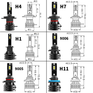 M2 Led phare de voiture H4 H7 H1 H8 H9 H11 9005 <span class=keywords><strong>Hb3</strong></span> 9006 <span class=keywords><strong>Hb4</strong></span> 9012 feux de croisement feux de route lentille Led lampe H4 H7 moto Led ampoules - Product Image 4