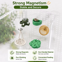 Abreuvoir magnétique et gamelle de nourriture, décoration de hamac faite à la main pour araignées sauteuses, accessoires d'habitat pour petits insectes