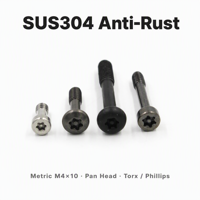 Vis métrique à tête cylindrique Torx en acier inoxydable SUS304 2M3 M4 M5 M6 M8 M4x10, fixation à filetage métrique, vis à molette personnalisée