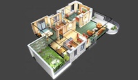 BOTON STONE Rendu 3D d'appartement moderne, architecture intérieure, décoration intérieure, design graphique pour la maison