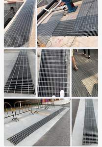 304 Kit de vidange de canal en acier inoxydable <span class=keywords><strong>caillebotis</strong></span> en aluminium de 3 pouces grille de vidange en acier galvanisé motif d'utilisation extérieure revêtu de zinc - Product Image 5