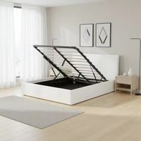 Cadre de lit pliant en fer massif, facile à assembler, gain de place, design moderne, durable et réglable pour chambre et appartement