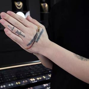 Cadena de Pulsera de Tenis de Plata 925 con Diamantes de Imitación CZ de Calidad 5A, Color Arcoíris, de 3 mm a 6,5 mm de Ancho - Product Image 5