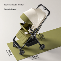 Poussette de voyage portable pour bébé, pliable d'une seule main, légère, adaptée aux avions, quatre saisons, amortisseur à 4 roues, certifiée CE