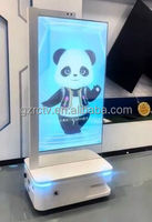 Pantalla OLED Transparente Todo en Uno para Centro Comercial con Animación, Kiosco Digital de Información con Soporte de Piso de 55 Pulgadas