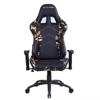 Chaise de jeu pour ordinateur avec design ergonomique, éclairage RGB, fonction massage, style racing moderne, en cuir PU, siège pivotant de grande taille