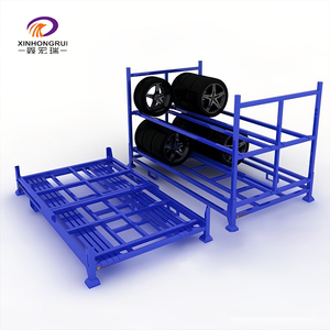 Nhà Máy Giá thép bền có thể gập lại đa cấp di chuyển kho lốp Kệ xếp chồng Kệ Pallet - Product Image 1