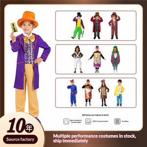 Disfraces de Halloween de la Fábrica de <span class=keywords><strong>Chocolate</strong></span> de <span class=keywords><strong>Charlie</strong></span> para Niños - Unisex, Poliéster - Product Image 1