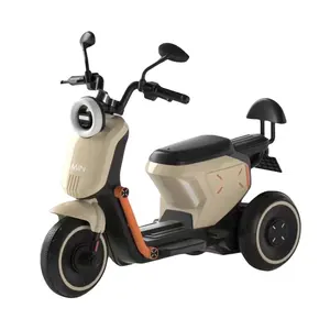 2024 बच्चों की लाइट बैटरी दो सीट रेट्रो डुअल ड्राइव मोटरसाइकिल पिंक ग्रीन मिनी मोटरसाइकिल