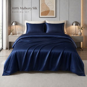 Juego de Ropa de <span class=keywords><strong>Cama</strong></span> de Lujo de 4 Piezas con Funda de Seda de Calidad 6A, Textil de Color OEKO-TEX100 - Product Image 1
