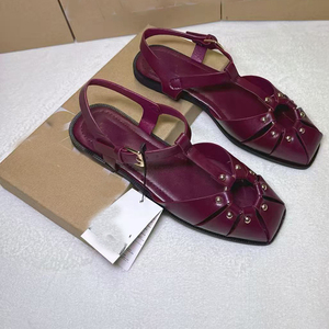 Sandali ZA Baotou con <span class=keywords><strong>Borchie</strong></span> e Fori Rotondi per Donne, <span class=keywords><strong>Scarpe</strong></span> Romane Traforate Versatili con Punta Tonda - Product Image 5