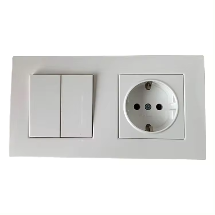 High Quality Two Position Wall Switch Socket Eu Standard Switches Sockets New Arrival Wholesale Price Sockets and Switches