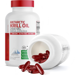 <span class=keywords><strong>Huile</strong></span> <span class=keywords><strong>de</strong></span> Krill Antarktique en Gélules Molles 2000mg, Riche en Oméga-<span class=keywords><strong>3</strong></span> EPA/DHA et Astaxanthine, Favorise la Santé Cardiaque et Cérébrale - Product Image 1