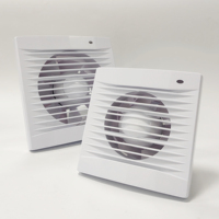 Ventilateur extracteur d'air noir sur mesure OEM à fixation murale, moteur en cuivre, 4 pouces, pour toilettes et salles de bain, usage domestique