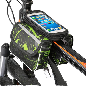 Bolsa de Marco de Tubo Frontal Superior para Bicicleta de Montaña, 1 Unidad, Resistente al Agua, Almacenamiento de 6,0 Pulgadas, Funda de Teléfono, Bolsa de Sillín con Pantalla Táctil - Product Image 1