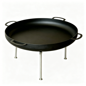 Plancha Portátil <span class=keywords><strong>para</strong></span> Exteriores con Patas Metálicas Desmontables, Sartén de Hierro Fundido <span class=keywords><strong>para</strong></span> Fogatas, Barbacoa, Paella y Frituras - Product Image 1