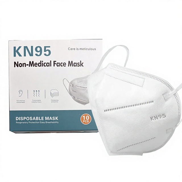 Luesay KN95 Disposable Adult Medical 4-Layer Comfortable Breathable Elastic Ear Loop Face Masks Adjustable Nose Clip 97%