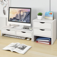 Organiseurs de bureau en bois avec accessoires de rangement réglables, étagère pour iMac, ordinateur portable, support de moniteur