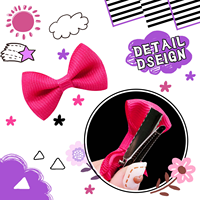 Jolie pince à cheveux pour animaux de compagnie en polyester couleur unie avec nœud, accessoires et décorations pour chiens en gros