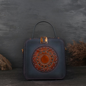 Bolso Cuadrado de Cuero 100% Genuino, Bolso de Mano de Alta Calidad en Color Vega Tan para Mujer, Bolso de Mano para Mujeres Rusas - Product Image 4