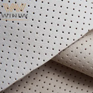 Breathable perforation For Shoes Good Quality insole Microfiber PU Shoe Lining Leather Material