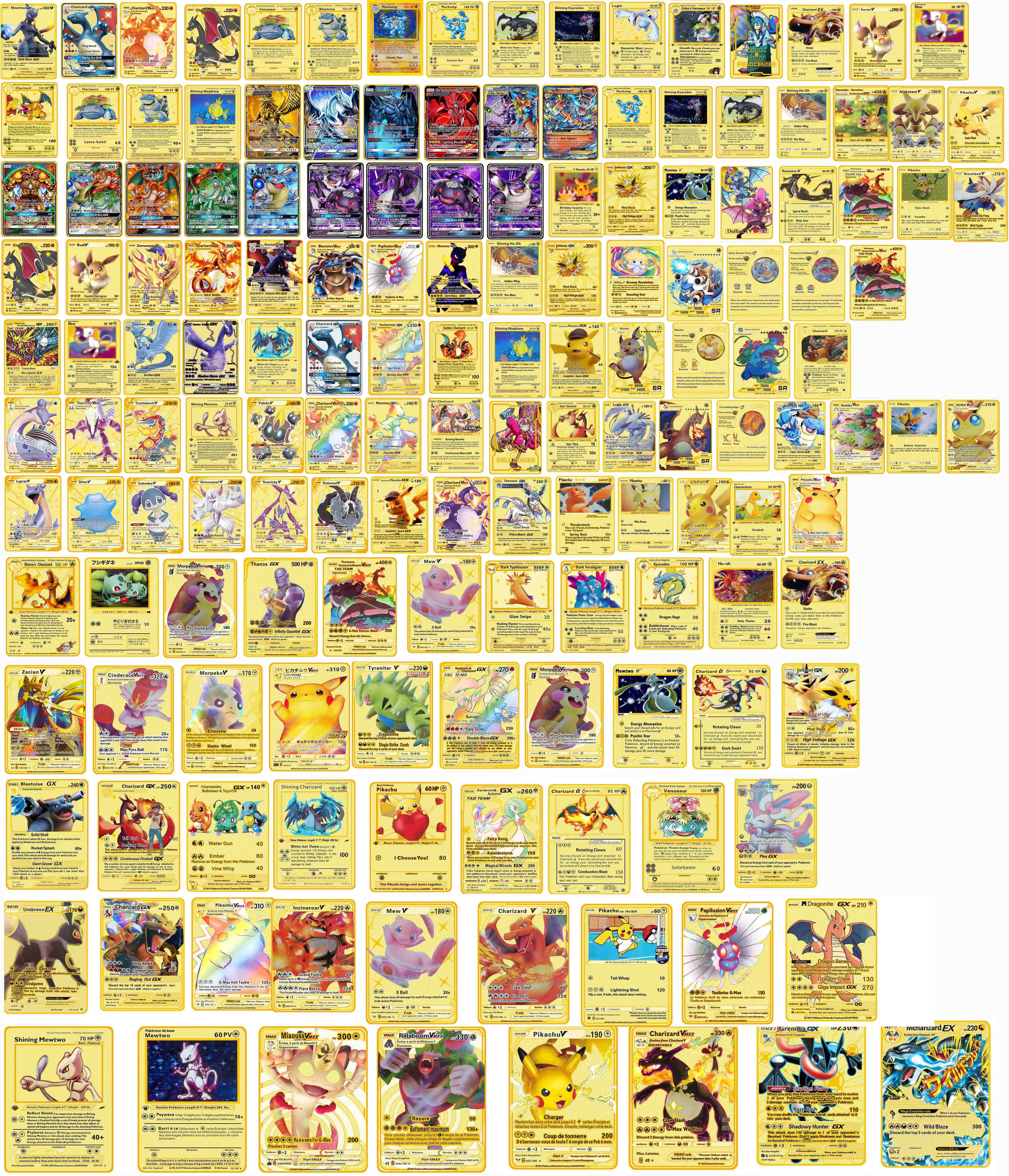 Покемон металлическая карточка Огненный Дракон пика чуйб мультфильм карточка настольные игры карты