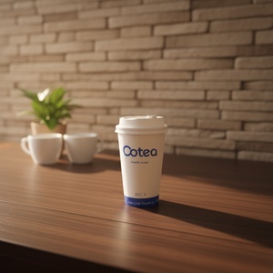 Vasos de Papel Desechables Aislantes para Café, Blancos, de Cartón, con Tapas, en Tamaños de 8, 10, 12, 16, 20 y 22 Onzas, Venta al Por Mayor Sunshine Custom - Product Image 1