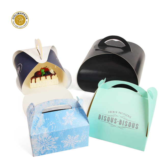 Custom Printing Folding Eco-Friendly Biodegradable Paper Muffin Cupcake Box Gift Box for Food Bakery Cake with clear Window