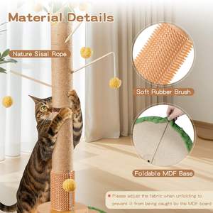 ZMaker Nouveau Grand Griffoir pour Chats d'Intérieur Adultes avec Corde en Sisal et Balle Suspendue pour Chats de Taille Moyenne à Grande - Product Image 4