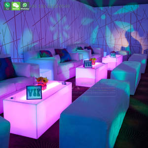 VIP sezione lumen illuminato rettangolo tavolino per narghilè locale notturno (CB1001) - Product Image 3