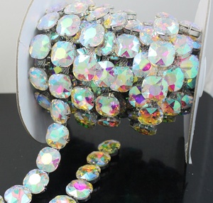 Bán Buôn Kích Thước Lớn 1.8Cm Pha Lê Hạt Chuỗi Thời Trang Rhinestone Chuỗi Trim Cho Váy Cưới - Product Image 2