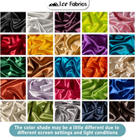 Telas de hielo estiramiento Charmeuse tela satinada 58/60 ancho sedoso suave Charmeuse tela para vestidos de noche manteles