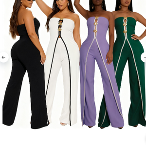 Top sin Tirantes con Diseño de Dos Piezas para Mujer, Elegante Mono a la Moda - Product Image 1