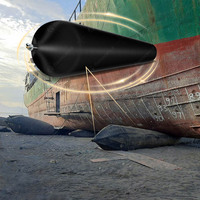Airbag marin cylindrique flottant en caoutchouc à 8 couches pour lancement de navires, airbag de débarquement en caoutchouc pour navires avec certification BV