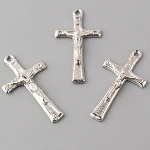 ACR028 Rosaries อุปกรณ์เสริมที่กำหนดเอง Orthodox โลหะ Mini ข้ามพระเยซูตรึงกางเขนจี้สำหรับสร้อยข้อมือทำ