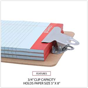 Petit porte-documents universel brun en carton rigide, capacité de 0,75 po, capacité de 5 x 8 feuilles, fabriqué en plastique durable - Product Image 6